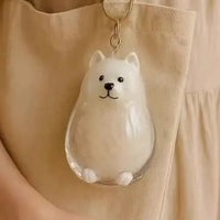 Llavero Furkey raza Samoyed
